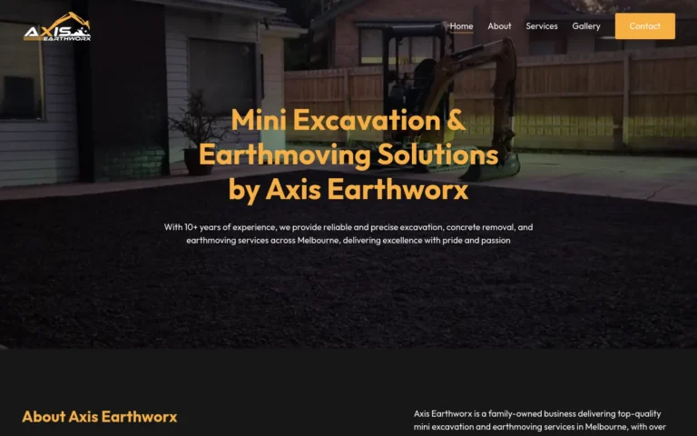 Axis Earthworx excavation and earthmoving services in Melbourne.