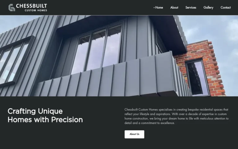 Modern custom home exterior with metal cladding.