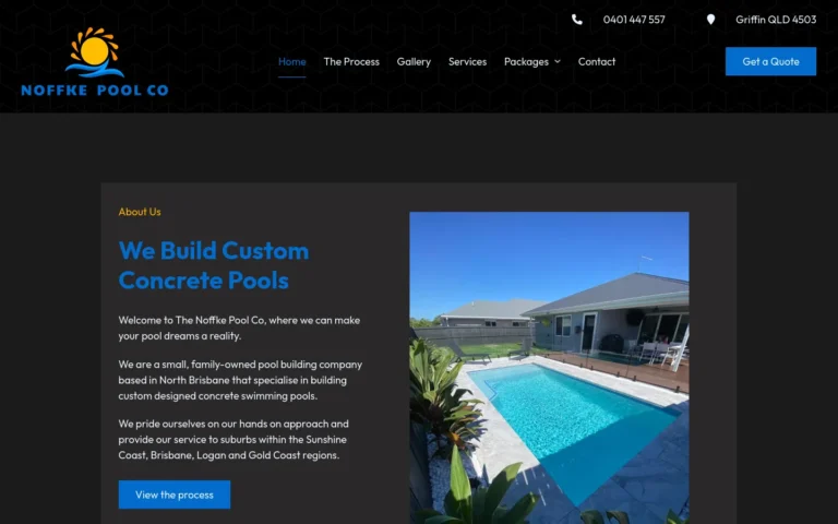 Custom concrete pool by Noffke Pool Co