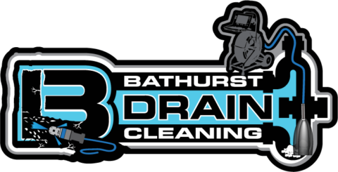 Bathurst Drain Cleaning logo with plumbing equipment