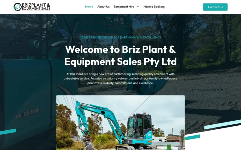 Briz Plant & Equipment, earthmoving excellence company.