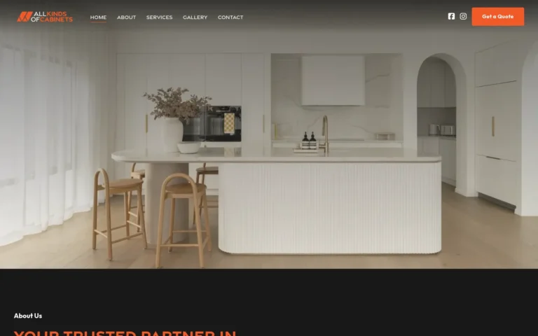 Modern kitchen with island and chairs