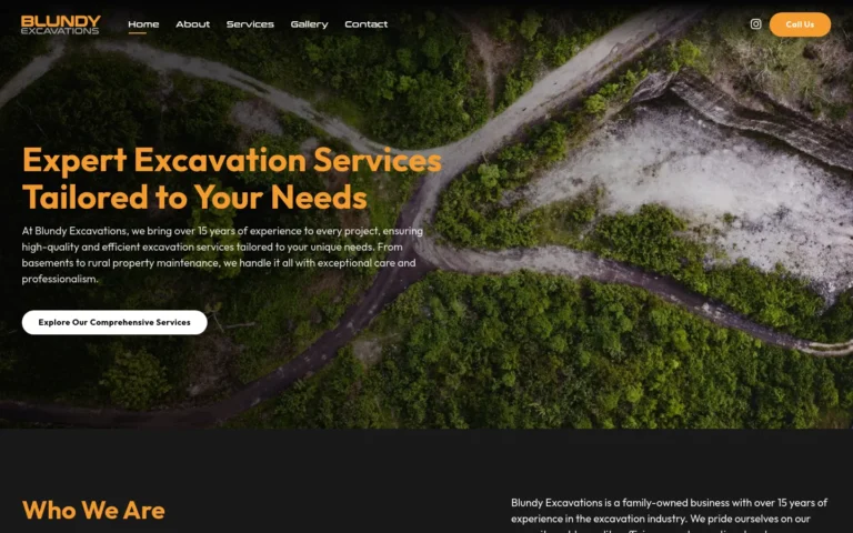 Aerial view of excavation site surrounded by greenery.