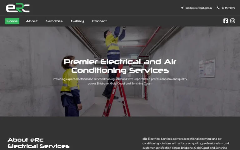 Technicians performing electrical services in building