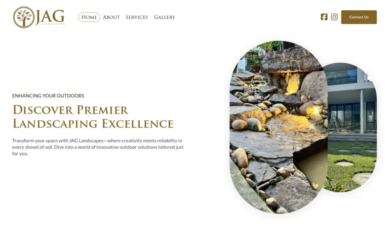 Landscaping excellence with stones and greenery