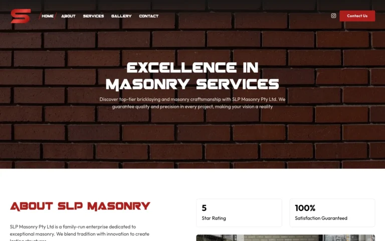 Excellence in masonry services with SLP Masonry.