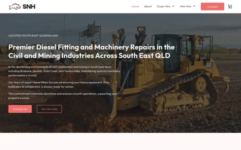 Bulldozer at South East Queensland construction site.