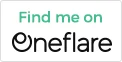 Find me on Oneflare badge