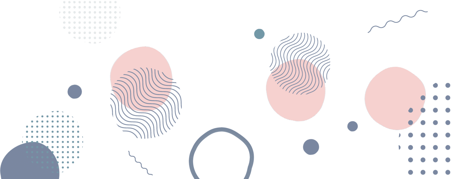 Abstract background with circles and waves
